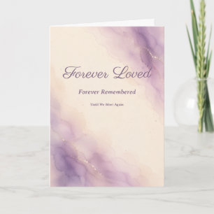 Rainbow Bridge Pet Loss Sympathy Card Lavender