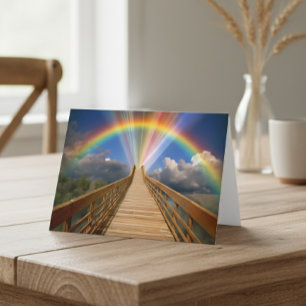 Rainbow Bridge Pet Memorial Loss Cat Dog Card