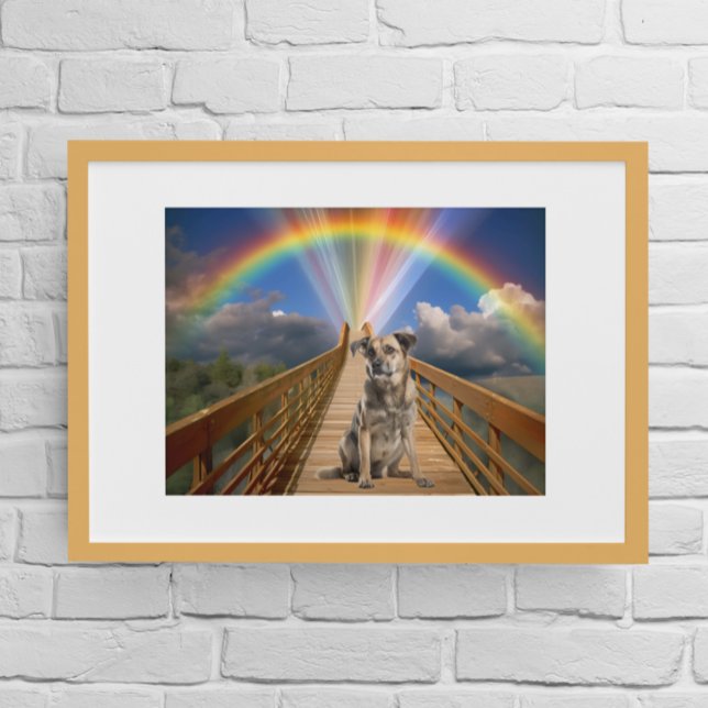 Rainbow Bridge Pet Memorial Loss Customise  Poster (Creator Uploaded)
