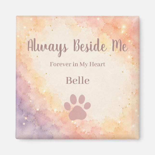 Rainbow Bridge Pet Memorial Magnet | Personalised (Front)