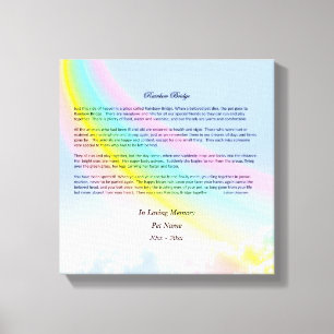 Rainbow Bridge Pet Sympathy Wrapped Canvas, FEMALE Canvas Print