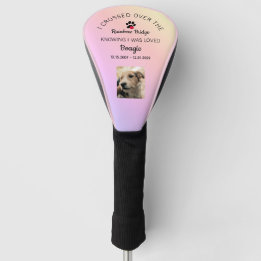Rainbow Bridge Photo Pet Loss Memorial Golf Head Cover