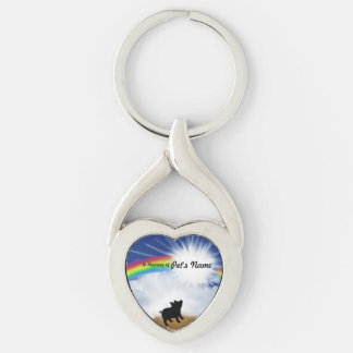 Rainbow Bridge Poem for Pigs Key Ring