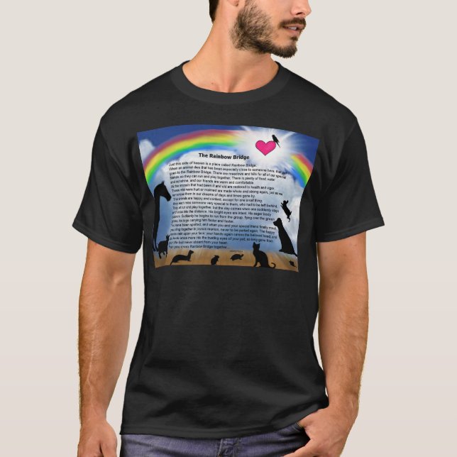 Rainbow Bridge Poem T-Shirt (Front)