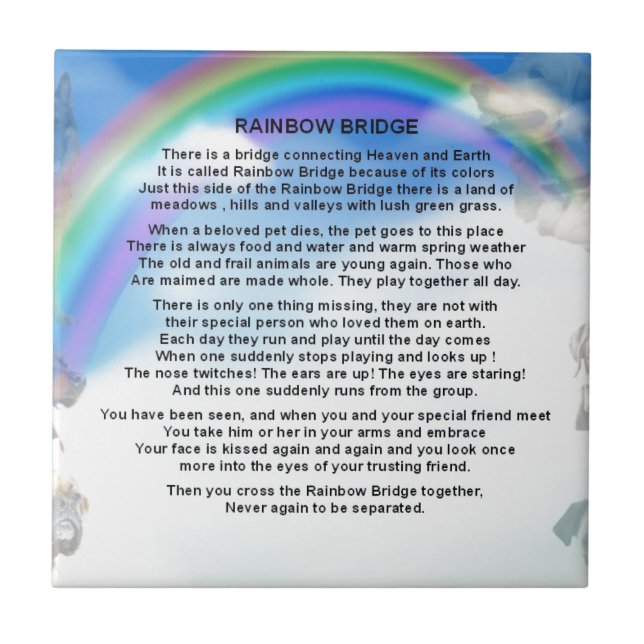 Rainbow Bridge Poem Tile (Front)