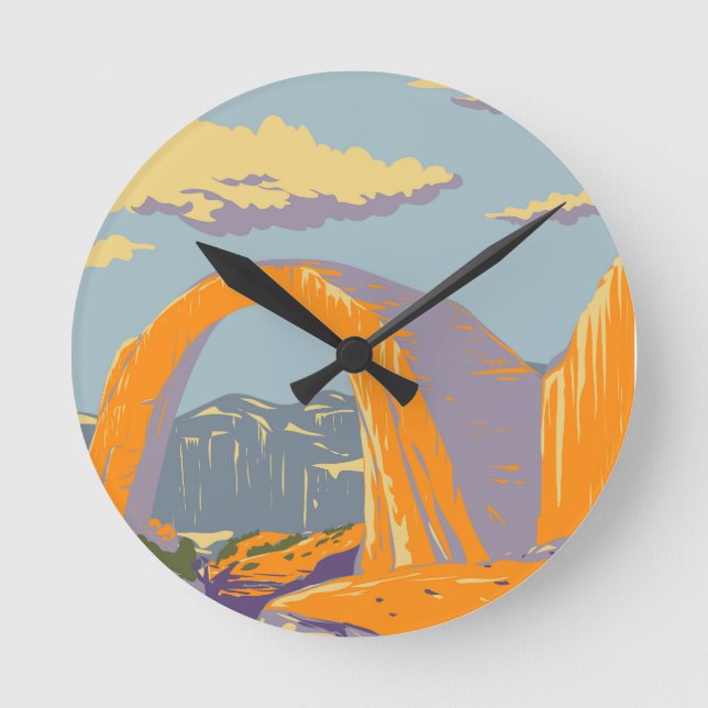  Rainbow Bridge  Round Clock (Front)