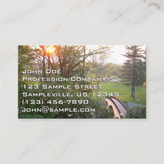 Rainbow Bridge Sunset at Grove City College Business Card
