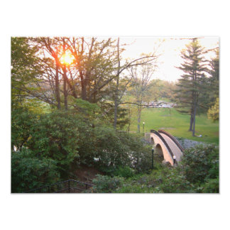 Rainbow Bridge Sunset at Grove City College Photo Print
