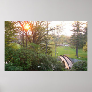 Rainbow Bridge Sunset at Grove City College Poster