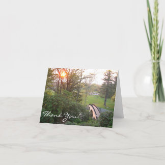 Rainbow Bridge Sunset at Grove City College Thank You Card