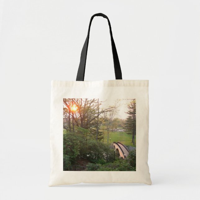 Rainbow Bridge Sunset at Grove City College Tote Bag (Front)