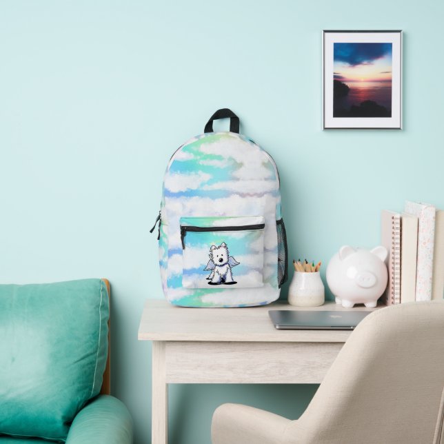 Rainbow Bridge Westie KiniArt Printed Backpack (Insitu)