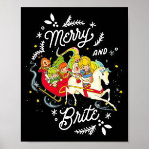 Rainbow Brite Christmas Merry And Brite Sleigh Rid Poster