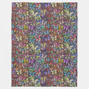rainbow brite fantasy butterfly pattern fleece blanket