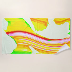 Rainbow brush beach towel