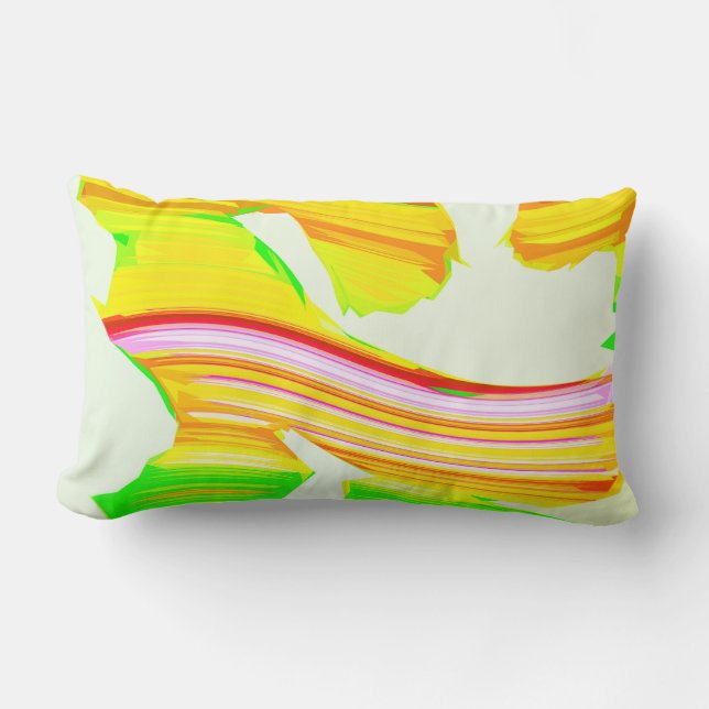Rainbow brush lumbar cushion (Front)