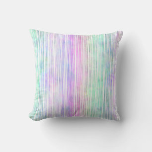rainbow brush strokes, contrast back and front : cushion