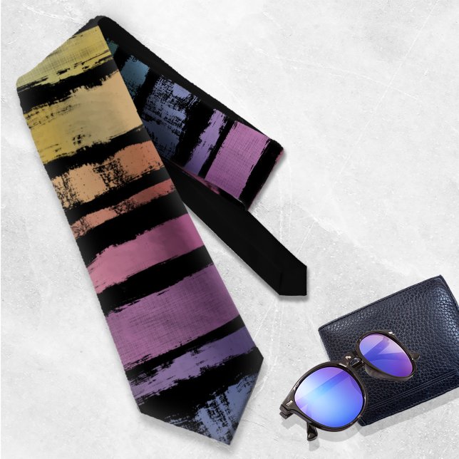 Rainbow Brush Strokes LGBTQ ID656 Tie (Creator Uploaded)