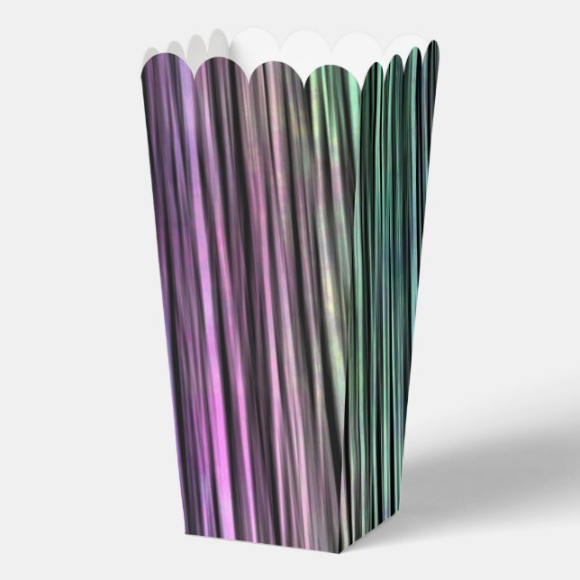 rainbow brush strokes on black : favour box (Front)