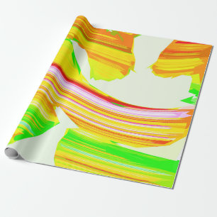 Rainbow brush wrapping paper