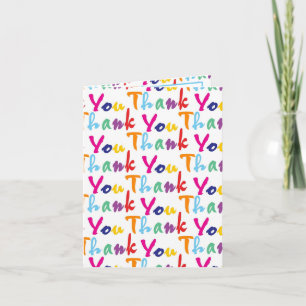 Rainbow Brushstroke Gratitude Thank You Card