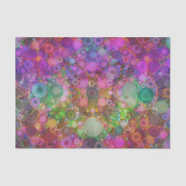 Rainbow Bubble Abstract Tissue Paper (Front)