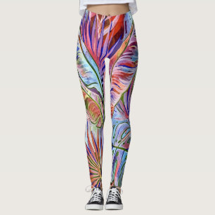 Rainbow Bubble Waves – Colourful Abstract Pattern Leggings