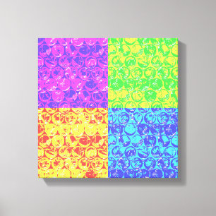 Rainbow bubble wrap pop art canvas print
