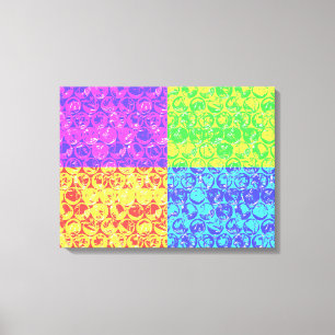 Rainbow bubble wrap pop art canvas print
