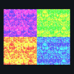 Rainbow bubble wrap pop art poster<br><div class="desc">Pop art bubble wrap pattern in rainbow colours</div>