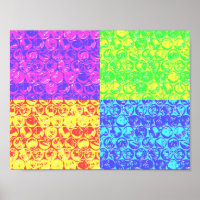 Rainbow bubble wrap pop art