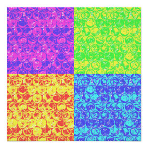 Rainbow bubble wrap pop art poster