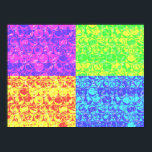 Rainbow bubble wrap pop art poster<br><div class="desc">Pop art bubble wrap pattern in rainbow colours</div>