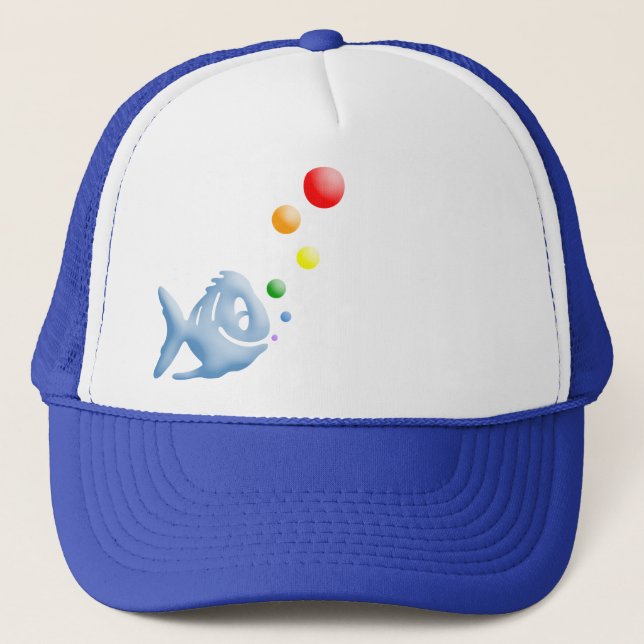 rainbow bubblefish trucker hat (Front)