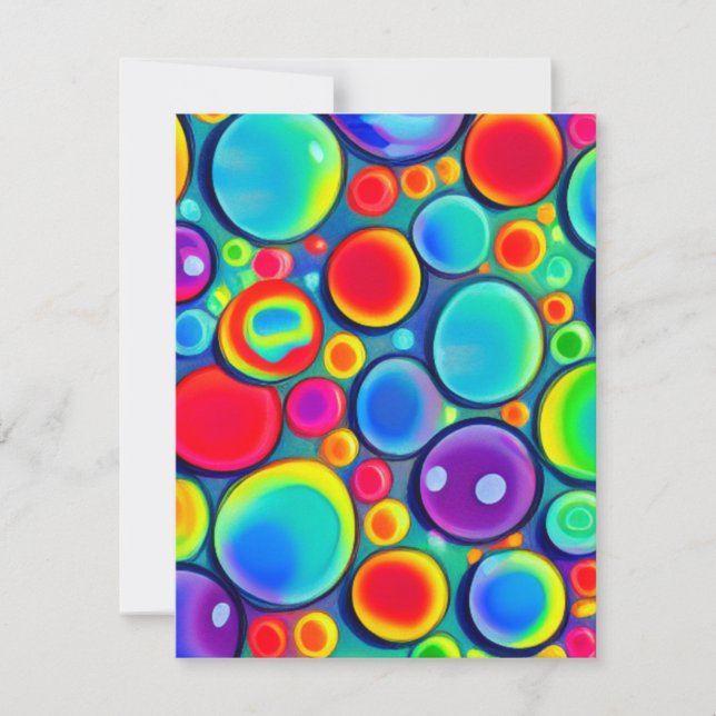 Rainbow Bubbles Card (Front)