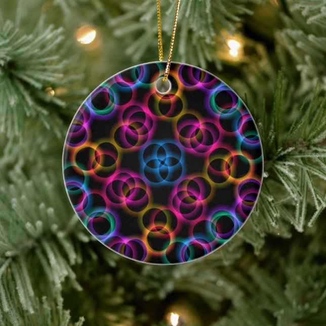 Rainbow Bubbles Ceramic Tree Decoration (Tree)