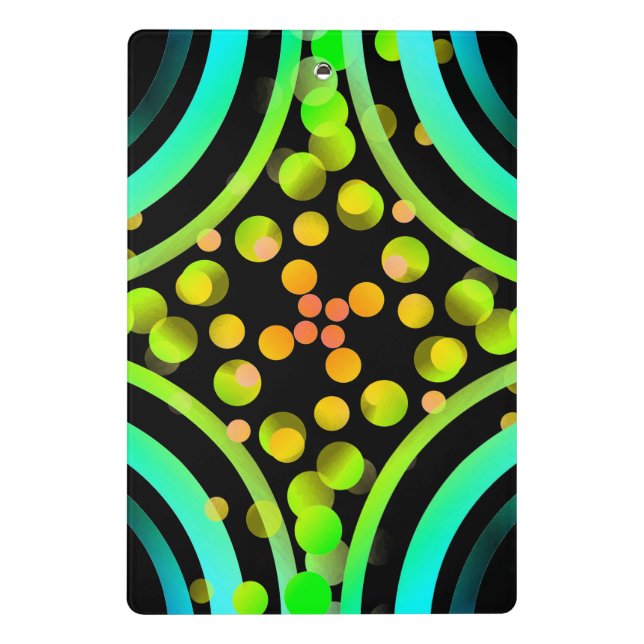 Rainbow Bubbles Colour Field Bright Beautiful Mini Clipboard (Back)