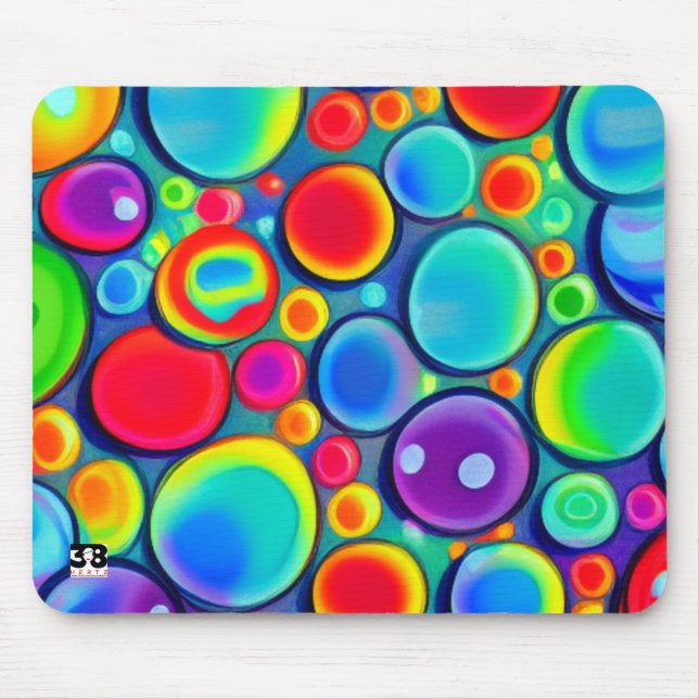 Rainbow Bubbles  Mouse Pad (Front)