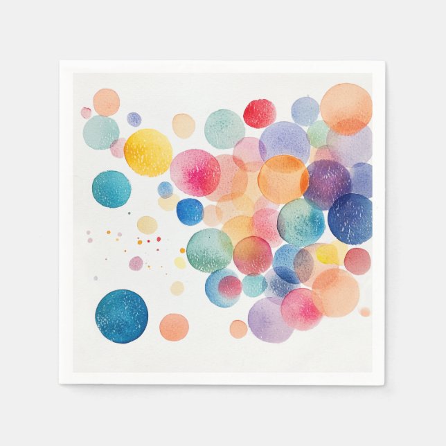 Rainbow Bubbles Napkin (Front)
