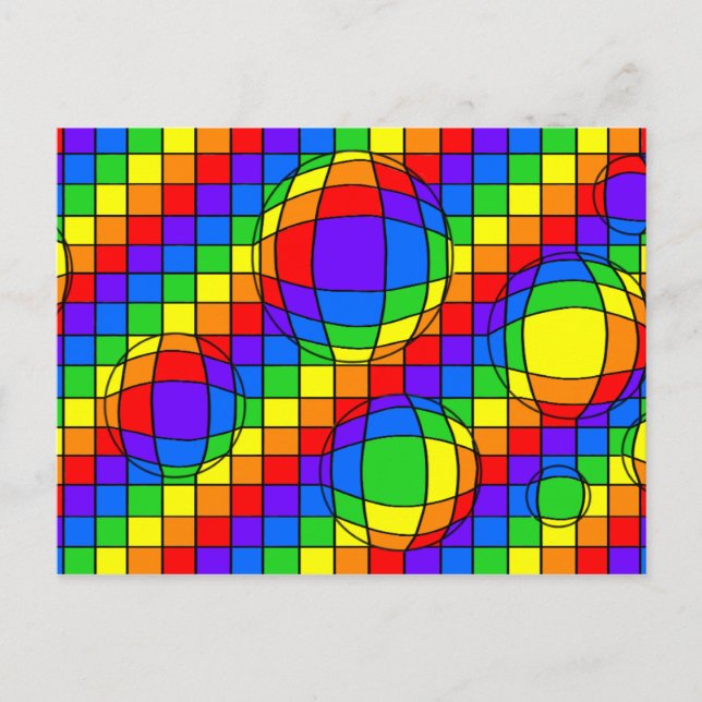 Rainbow Bubbles Postcard (Front)