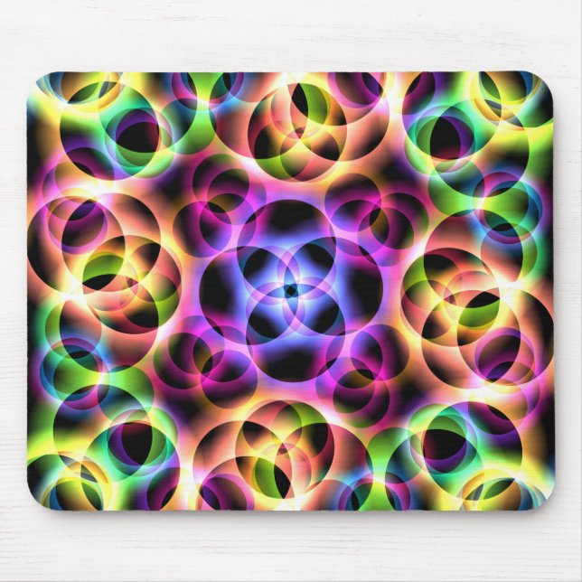 Rainbow Bubbles Two Mouse Pad (Front)