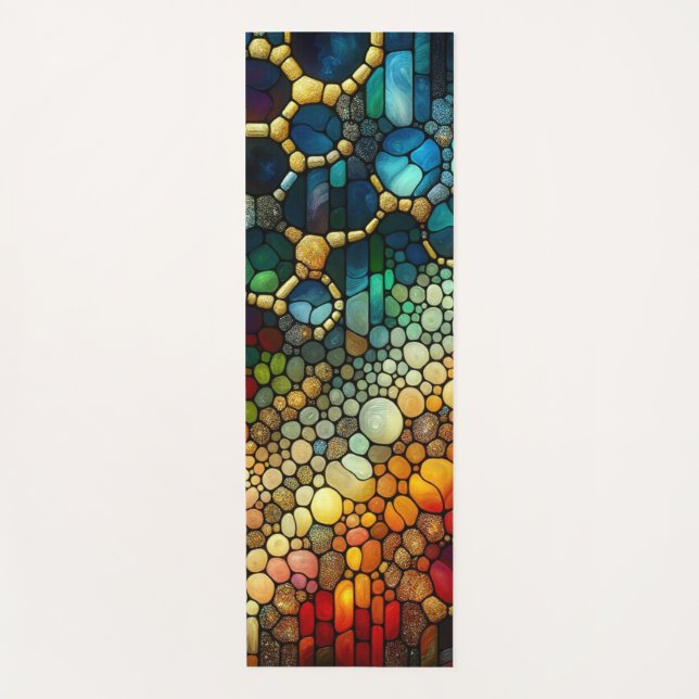 Rainbow Bubbles Yoga Mat (Front)