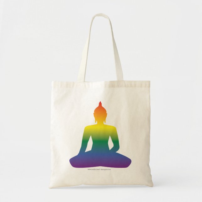 Rainbow Buddha Tote Bag (Front)