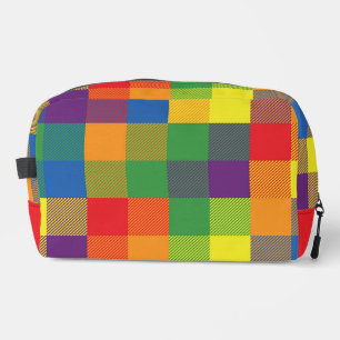 Rainbow Buffalo Check Pride Flag Plaid Colourful Dopp Kit