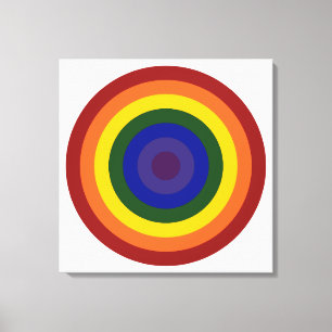 Rainbow Bullseye Canvas Print