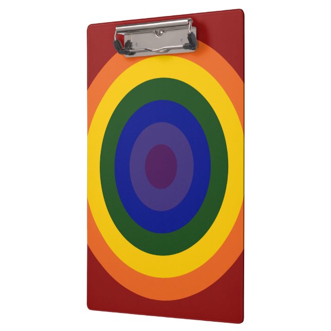 Rainbow Bullseye Clipboard (Left)