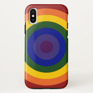 Rainbow Bullseye Geometric Pattern Case-Mate iPhone Case