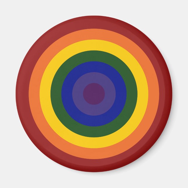 Rainbow Bullseye Magnet (Front)