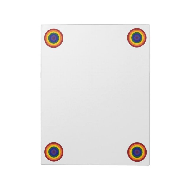 Rainbow Bullseye Notepad (Rotated)