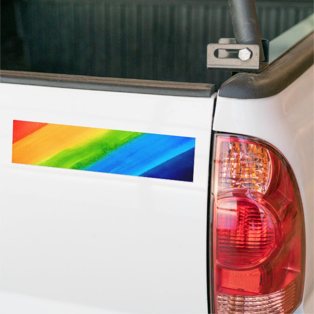 Rainbow  Bumper Sticker (On Truck)